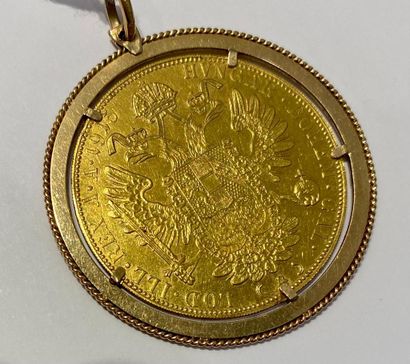 Pendentif en or 750 °/°° orné d'une pièce...