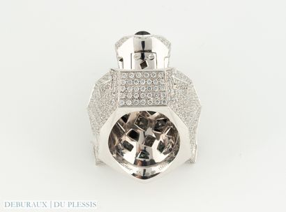 CARTIER
Bague Panthère en or gris 750°/°°...