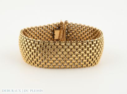 Bracelet ruban en or 750 °/°° à maillons...