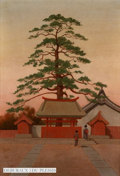 Ecole japonaise
Temple
Huile sur toile
55...