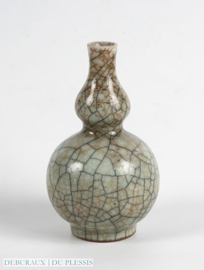 Petit vase en céramique craquelée couleur...
