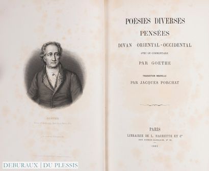 GOETHE. Les Œuvres. Paris, Hachette, 1861-1863....