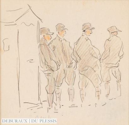 Ecole moderne
Soldats au repos
Dessin signé...