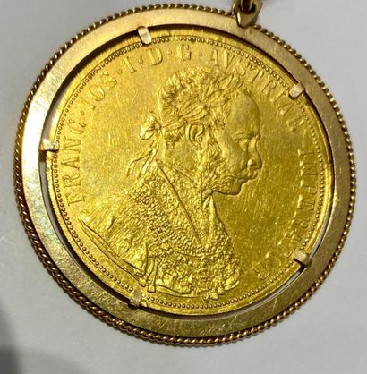 Pendentif en or 750 °/°° orné d'une pièce...