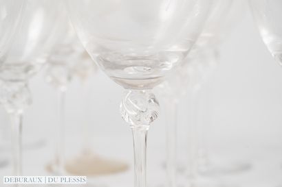 DAUM
Partie de service modèle Boléro en cristal...