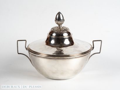 Soupière couverte en argent 950°/°°1819-1838.,...