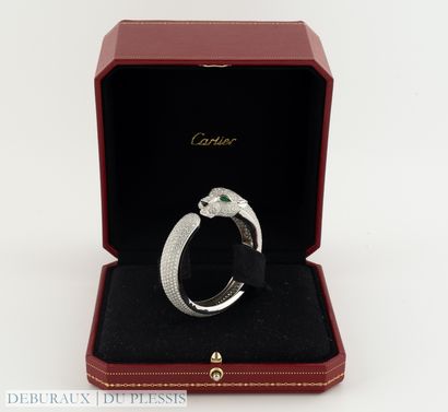 Bracelet PANTHERE en or gris 750°/°°, sertie...