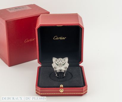 CARTIER
Bague Panthère en or gris 750°/°°...