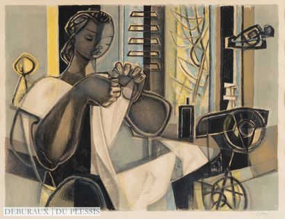 Georges DAYEZ (1907-1991)
Couturière
Estampe...