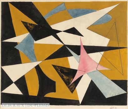 Maurice Miot, known as MELITO (1920-1994)
Abstraction
Watercolor...