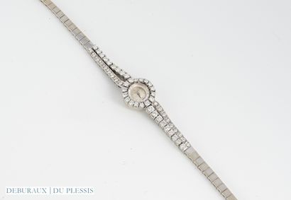 Ladies' watch bracelet in 750°/°° white gold...