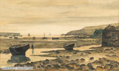 Louis Robert ANTRAL (1895-1939)
Low tide
Watercolor...