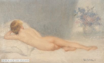 Léon GALAND (1872-1960).
Reclining Nude
Oil...