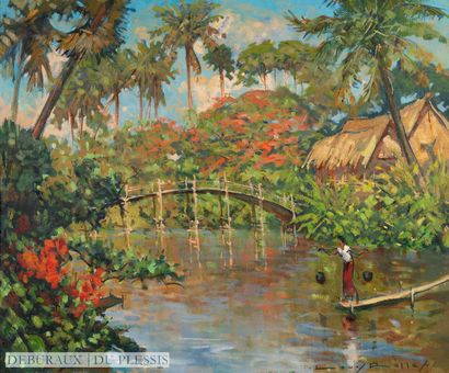 Louis ROLLET (1895-1988)
Woman at the river
Oil...