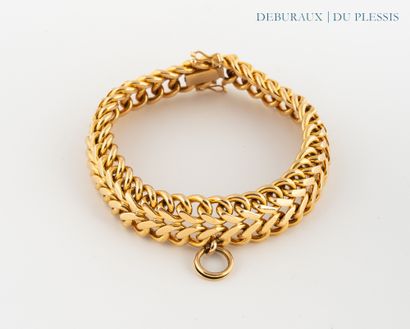 Bracelet gourmette en or 750°/°° à maillons...