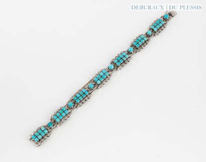 Ribbon bracelet in 585°/°° white gold with...