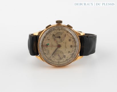 750°/°° gold two-counter chronograph wristwatch,...