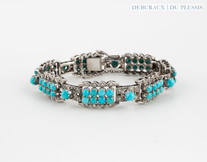 Ribbon bracelet in 585°/°° white gold with...