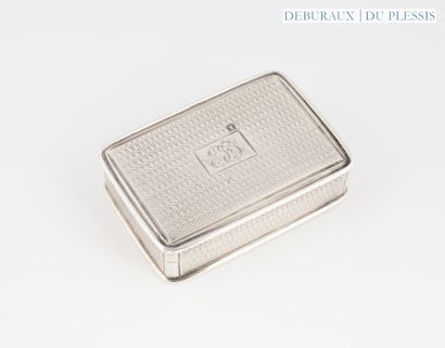 Rectangular snuffbox in 925°/°° sterling...