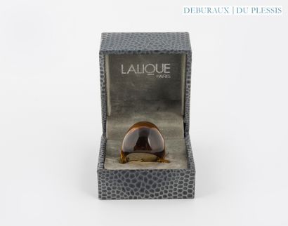 LALIQUE FANCE
Bague boule en cristal coloré.
TDD...