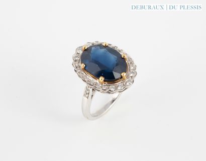 Two 750°/°° gold pompadour ring set with...