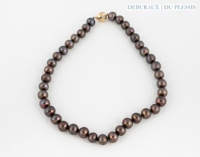 Necklace of Tahitian cultured pearls, approx....