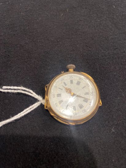Boitier de montre en or 750 °/°° chiffré...