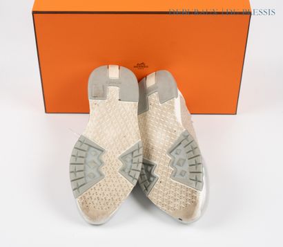 HERMES
Pair of Addict sneakers in sequined...