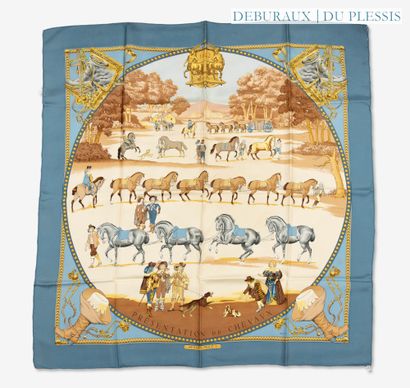 HERMES PARIS.
Printed silk square 
