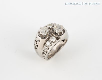toi moi openwork ring in platinum set with...