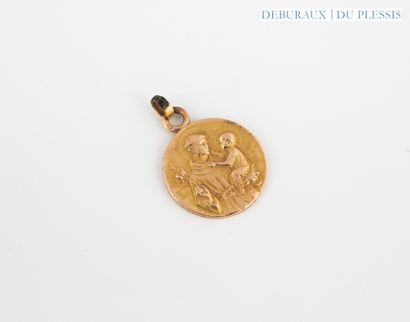 Médaille religieuse Saint Antoine en or 750...