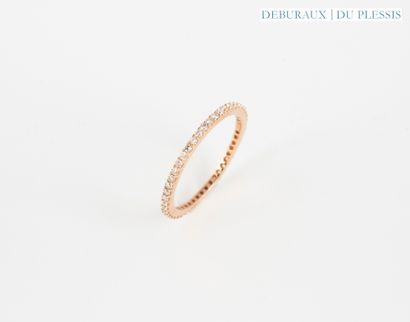 American wedding band in pink gold 750°/°°...