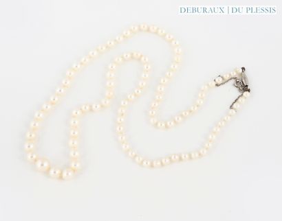 Collier en chutes de perles de culture de...
