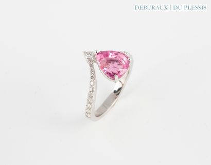 Duchess ring in 750°/°° white gold set with...