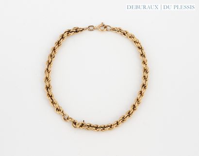 Twisted-link bracelet in gold 750°/°°.
Weight:...