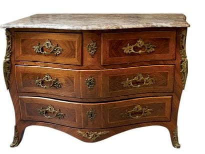 COMMODE en placage de bois de rose et de...
