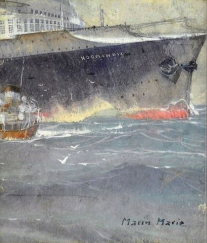 MARIN-MARIE
L'étrave du paquebot Normandie...