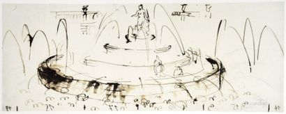 Raoul DUFY (1877-1953)
« La fontaine ». Etude...