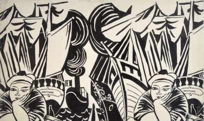 Raoul DUFY (1877-1953)
« Neptune ». Marins...