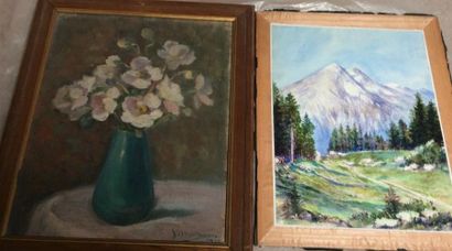 Ecoles du XXe : Nature morte + paysage de...