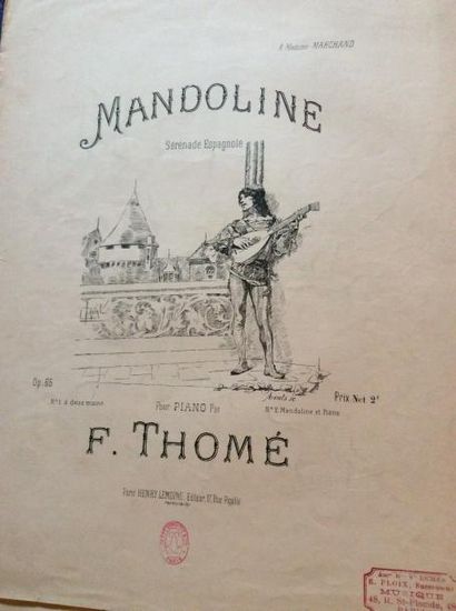 Lot de partitions de musique, reliées ou...