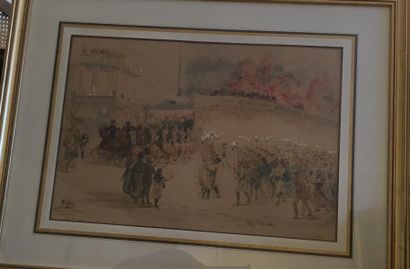 Retraite en l'honneur de la Reine

Aquarelle...