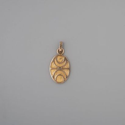 Médaille en or 750 °/°°. Poids. 3,5 g.