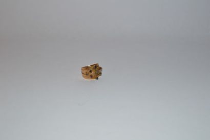 Bague en or 750 °/°° sertie de rubis, saphirs,...