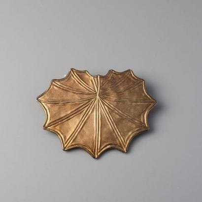 Zolotas. Broche feuille en vermeil 950 °/°°....