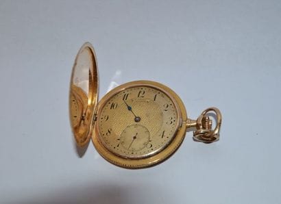 Montre savonnette Pléïade en or émaillé 585...