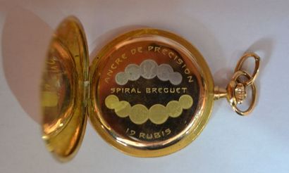 Montre savonnette Pléïade en or émaillé 585...