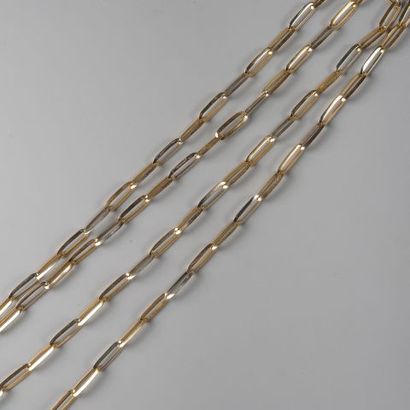 Collier de deux rangs Figaro en or 750 °/°°....