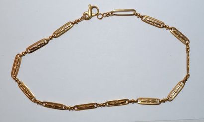 Chaîne de montre en or 750 °/°° à motifs...