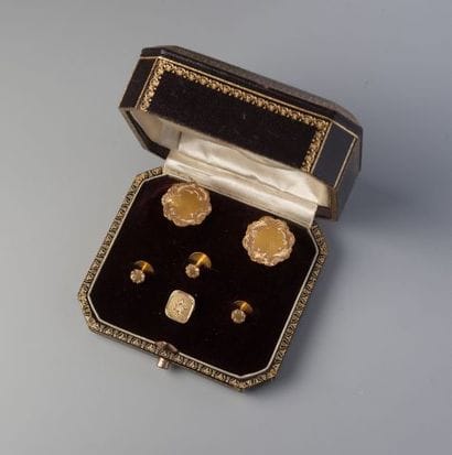 Parure d'homme en or 750 °/°° comprenant...